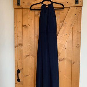 Bill Levkoff Bridesmaid Halter Dress, Navy